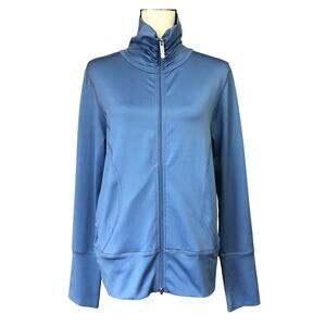 Noel Asmar Uniform Women's Prima Fitness Yoga Spa Jacket Blue Size Medium